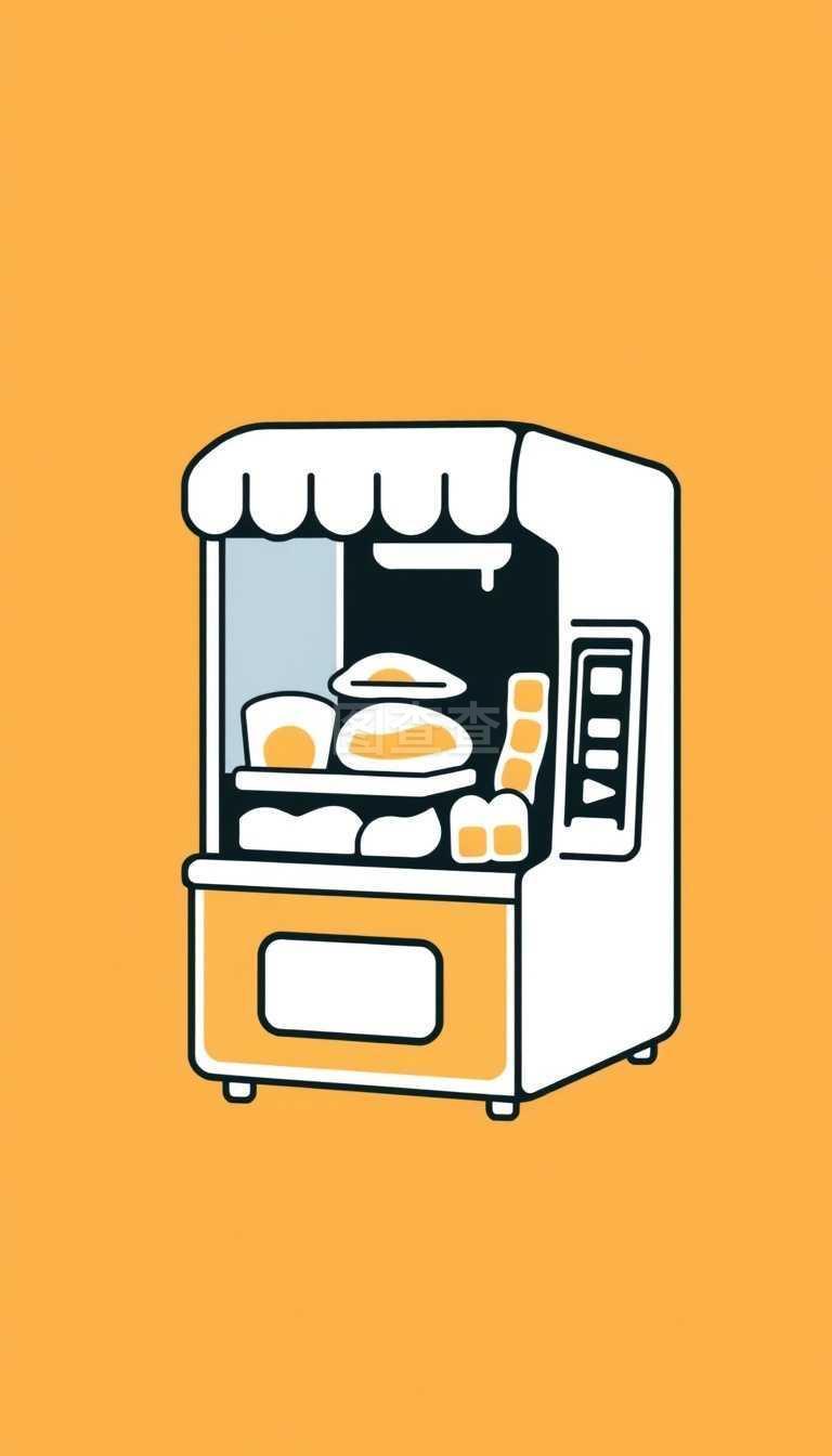 食品銷售機器圖標 現代零售的視覺密碼